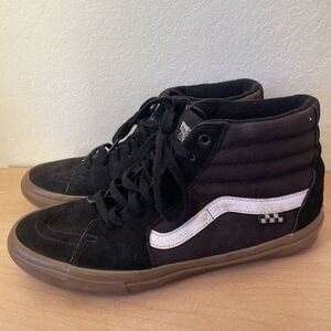 Vans SK8 Hi BMX Wafflecup PopCush Suede Black White Skate Shoes Mens Size 10